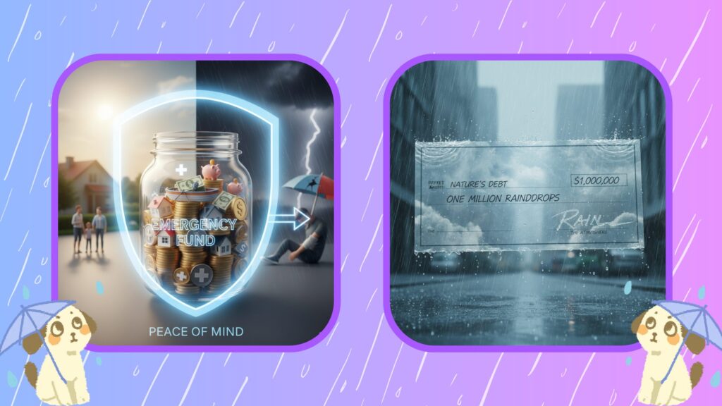 天気の英語表現rainy days, rain checkの画像